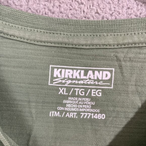 NWOT Kirkland Signature Men's XL Green Pima Cotton T-Shirt - Picture 5 of 7